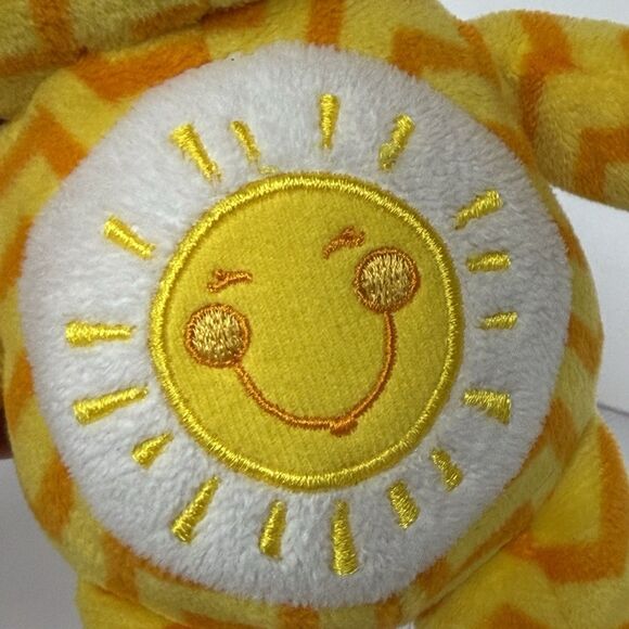 Care Bears FUNSHINE Bear 8” Chevron Striped Plush Stuffed Animal Toy Yellow - Picture 3 of 12